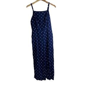 Old Navy Women's S Navy Polka Dot Wide Leg‎ Jumpsuit